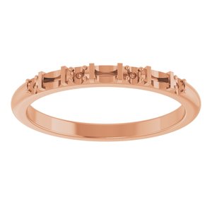 14K Rose Gold Family Stackable Ring Mounting – image 6