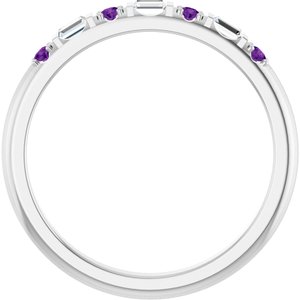 Sterling Silver 1/8 CTW Lab-Grown Diamond Family Stackable Ring – image 2