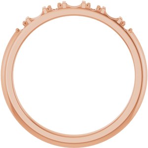 14K Rose Gold Family Stackable Ring Mounting – image 4