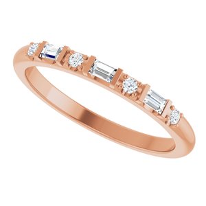 14K Rose Gold 1/6 CTW Lab-Grown Diamond Family Stackable Ring – image 5