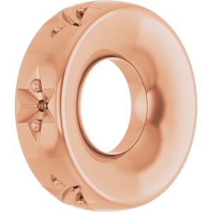 14K Rose Gold 1.5 mm Round Stackable Family Space Charm/Pendant Mounting – image 4