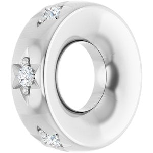 14K White Gold 1/10 CTW Lab-Grown Diamond Stackable Family Space Charm/Pendant – image 2