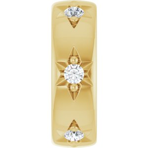 14K Yellow Gold 1/10 CTW Lab-Grown Diamond Stackable Family Space Charm/Pendant