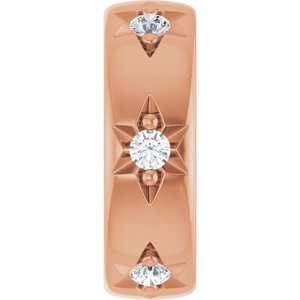 14K Rose Gold 1/10 CTW Lab-Grown Diamond Stackable Family Space Charm/Pendant