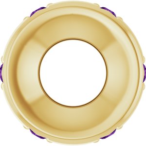 14K Yellow Gold Natural Amethyst Stackable Family Space Charm/Pendant – image 3