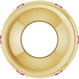 14K Yellow Gold Natural Pink Tourmaline Stackable Family Space Charm/Pendant – image 3