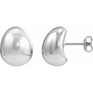 Electroform Puffed Ball Stud Earrings