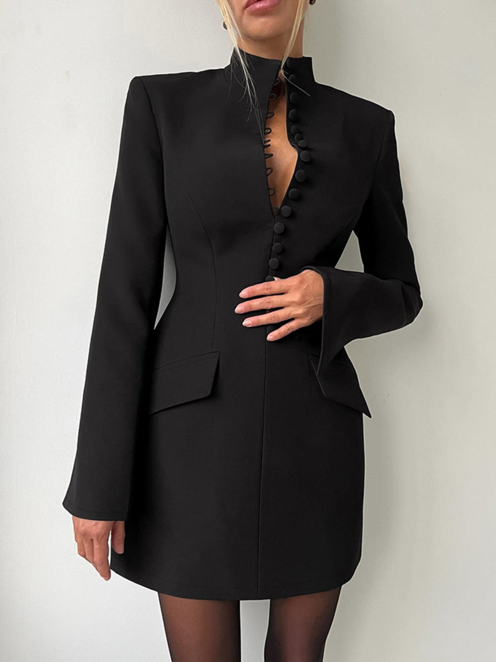 Button-Down Blazer Dress (See size chart where applicable)