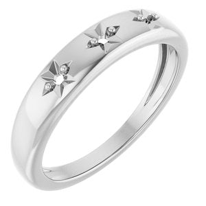 Platinum Family Celestial Stackable Three-Stone Ring Mounting – image 2