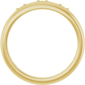 14K Yellow Gold Family Celestial Stackable Three-Stone Ring Mounting – image 4