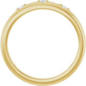 10K Yellow Gold Family Celestial Stackable Three-Stone Ring Mounting – image 3