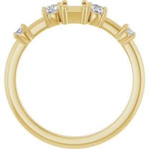 10K Yellow Gold 5x3 mm Emerald 1/4 CTW Natural Diamond Semi-Set Ring – image 4