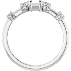 10K White Gold 5x3 mm Emerald 1/4 CTW Lab-Grown Diamond Semi-Set Ring – image 4
