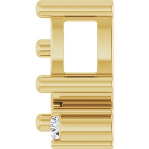 10K Yellow Gold 7x3.5 mm Marquise .03 CT Lab-Grown Diamond Semi-Set Slide Pendant – image 6