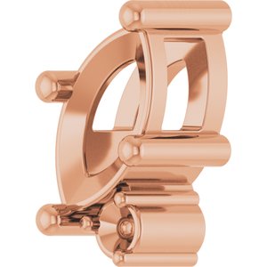 14K Rose Gold 7x3.5 mm Marquise Slide Pendant Mounting – image 4