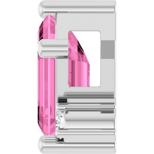 14K White Gold Lab-Grown Pink Sapphire & .03 CTW Lab-Grown Diamond Slide Pendant – image 3