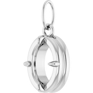Sterling Silver 7x5 mm Oval Claw-Prong Bezel-Style Charm/Pendant Mounting – image 4