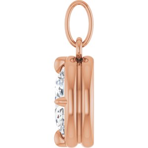 14K Rose Gold 3/4 CT Lab-Grown Diamond Charm/Pendant – image 3