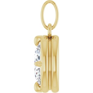 14K Yellow Gold 7x5 mm Oval Claw-Prong Bezel-Style Charm/Pendant Mounting – image 5