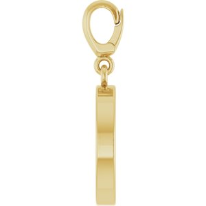 14K Yellow Gold 3 mm Round Disc Charm/Pendant Mounting – image 6