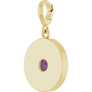 14K Yellow Gold Natural Alexandrite Charm/Pendant – image 2