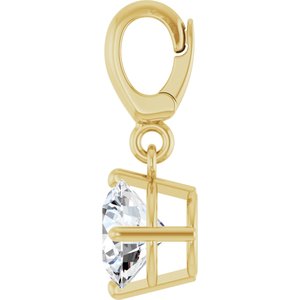 14K Yellow Gold 3/4 CT Natural Diamond Charm/Pendant – image 3