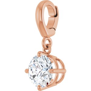 14K Rose Gold 6mm Round Charm/Pendant Mounting – image 3