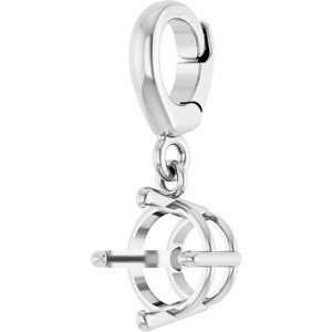 14K White Gold 6mm Round Charm/Pendant Mounting – image 4