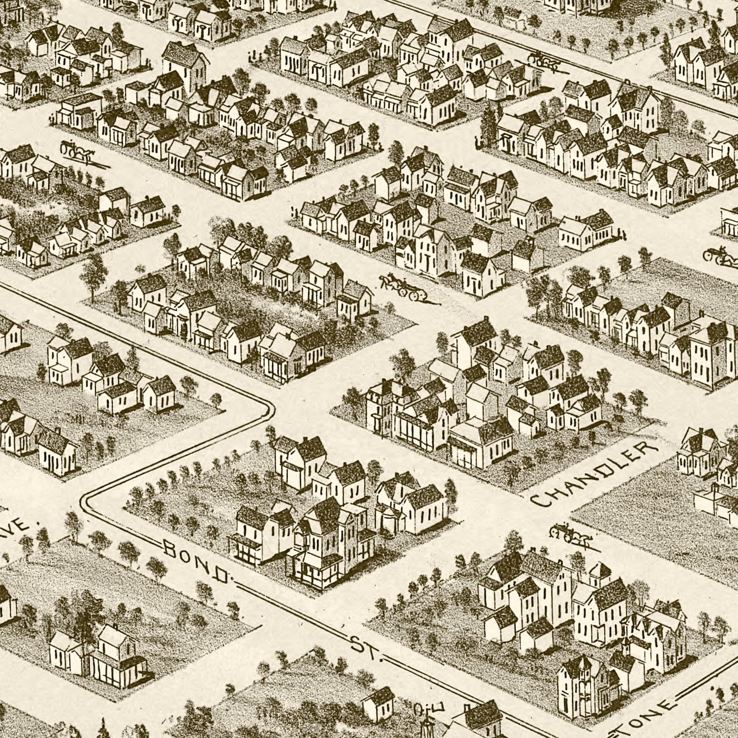 Vintage Map of Denison, Texas 1891