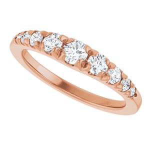 14K Rose Gold 1/2 CTW Lab-Grown Diamond Graduated Ring – image 5