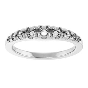Platinum 3.5 mm Round Accented Graduated Ring Mounting – image 6