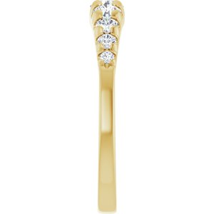 14K Yellow Gold 1/2 CTW Natural Diamond Graduated Ring – image 4