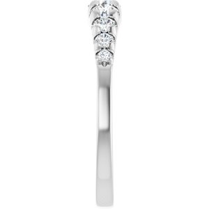 14K White Gold 1/2 CTW Lab-Grown Diamond Graduated Ring – image 4