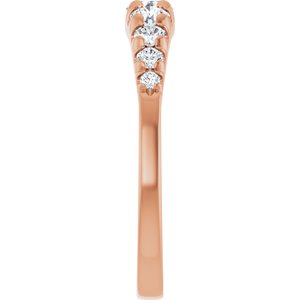 14K Rose Gold 1/2 CTW Natural Diamond Graduated Ring – image 4