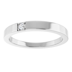 Platinum 2 mm Round Stackable Engravable Family Ring Mounting – image 5