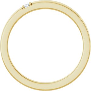 10K Yellow Gold 2 mm Round Stackable Engravable Family Ring Mounting – image 3