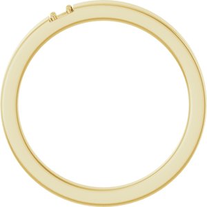14K Yellow Gold 2 mm Round Stackable Engravable Family Ring Mounting – image 4