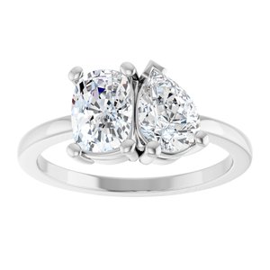 Sterling Silver Two-Stone Ring Mounting – image 5