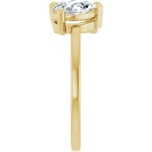 14K Yellow Gold Two-Stone Ring Mounting – image 7