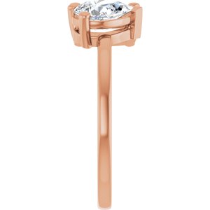 14K Rose Gold Two-Stone Ring Mounting – image 7