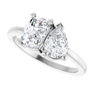 Platinum Two-Stone Ring Mounting – image 8