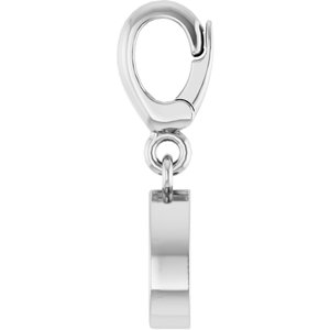 14K White Gold 6x4 mm Pear Cabochon Charm/Pendant Mounting – image 6