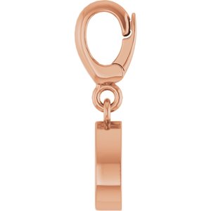 14K Rose Gold 6x4 mm Pear Cabochon Charm/Pendant Mounting – image 6