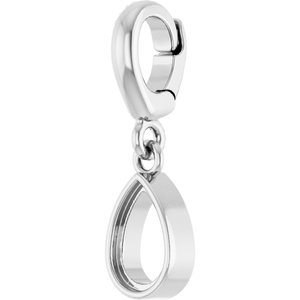 Platinum 6x4 mm Pear Cabochon Charm/Pendant Mounting – image 4
