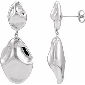 Sterling Silver Electroform Drop Earrings