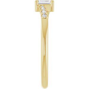14K Yellow Gold 1/3 CTW Natural Diamond Bypass Ring – image 4