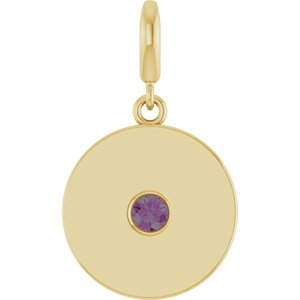 14K Yellow Gold Natural Alexandrite Charm/Pendant