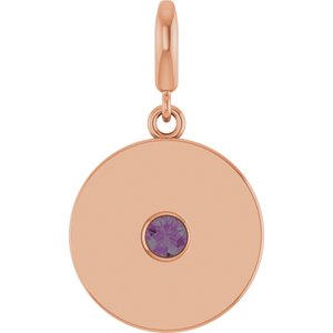 14K Rose Gold Natural Alexandrite Charm/Pendant