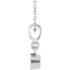 Sterling Silver 3x3 mm Asscher Solitaire 18" Necklace Mounting – image 6