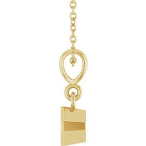 10K Yellow Gold 4x4 mm Asscher Solitaire 18" Necklace Mounting – image 6